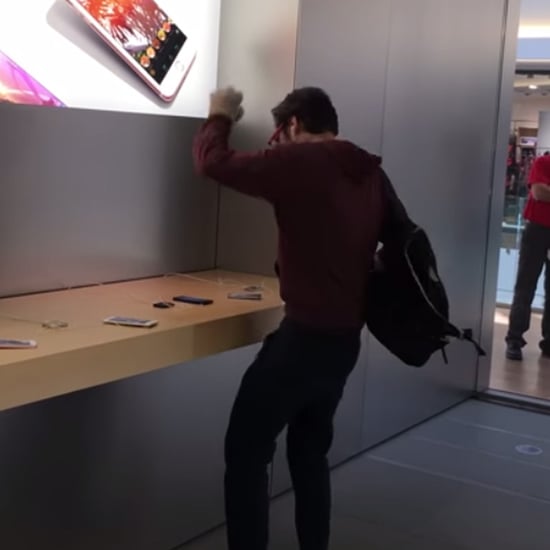 Customer Destroys iPhones in France
