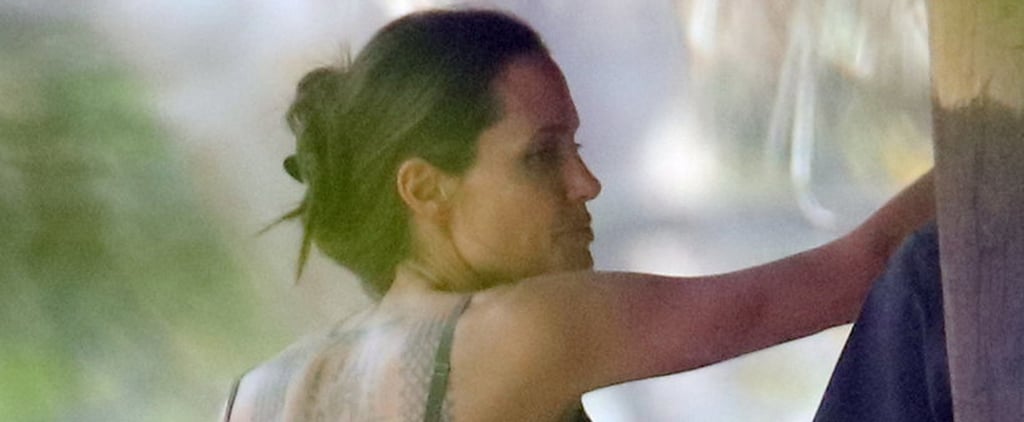 Angelina Jolie's Back Tattoo February 2016 | Pictures