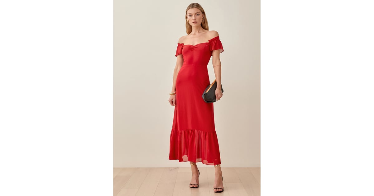Reformation Butterfly Dress Sexy Red Dresses For All Sizes and