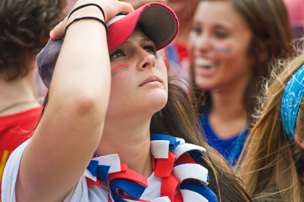 A USA fan reacted to the team's loss to Belgium while watching the game in Chicago.