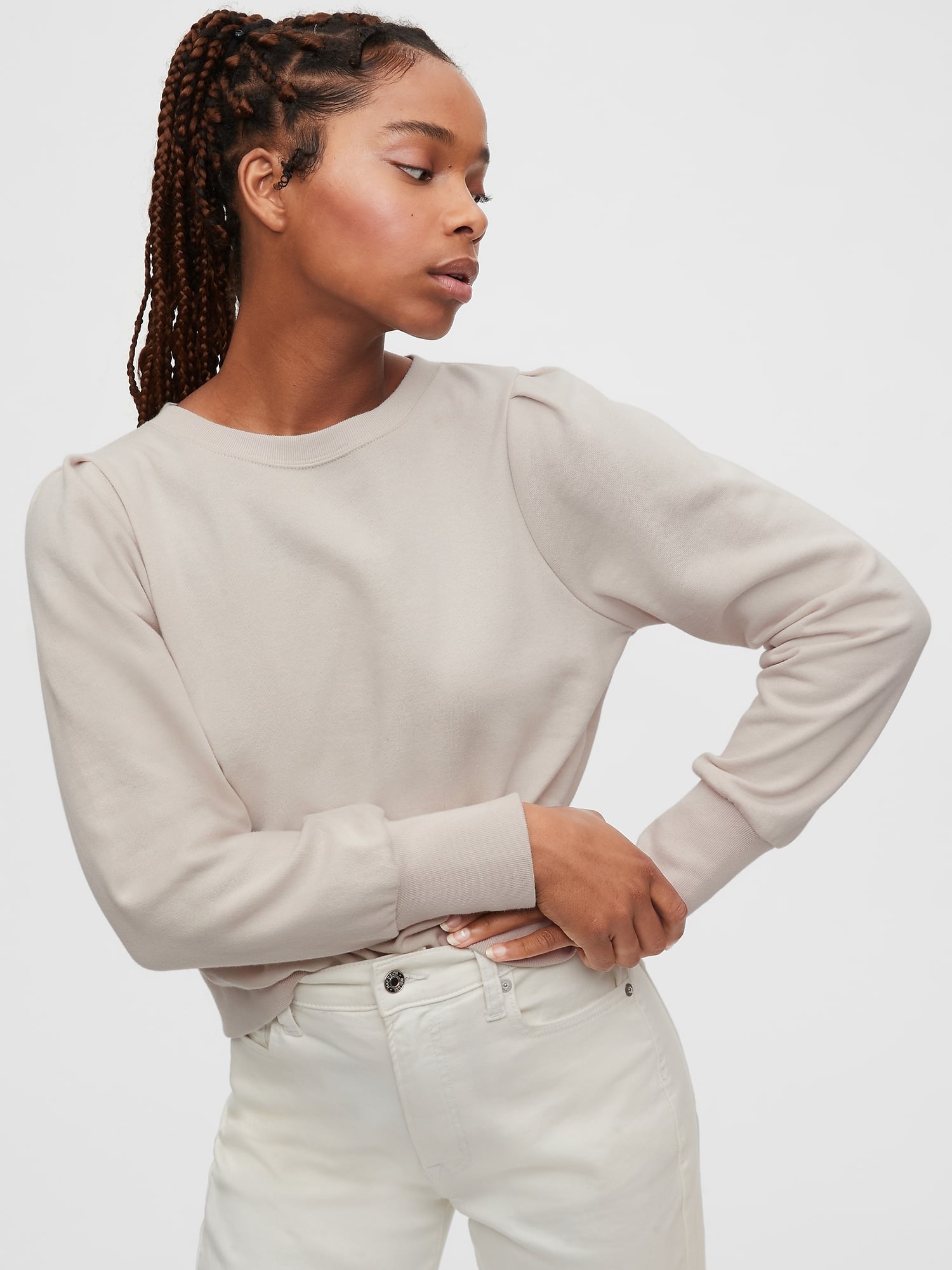 Madewell puff discount sleeve sweatshirt