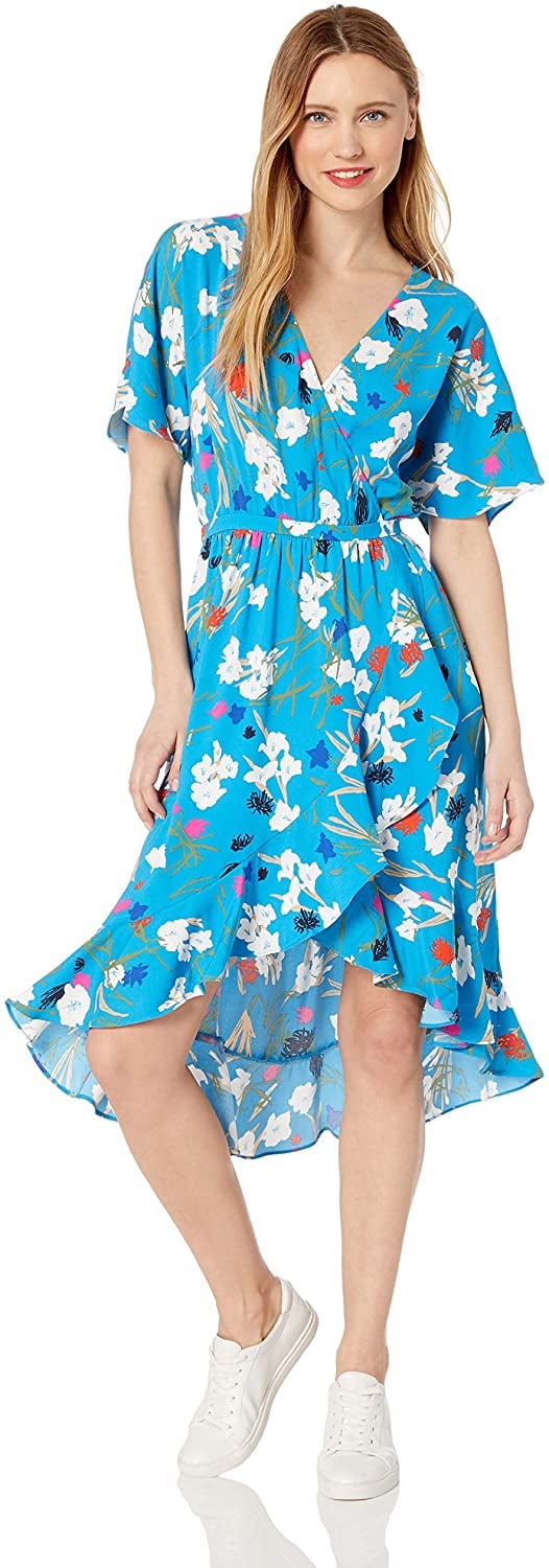 floaty wrap midi dress