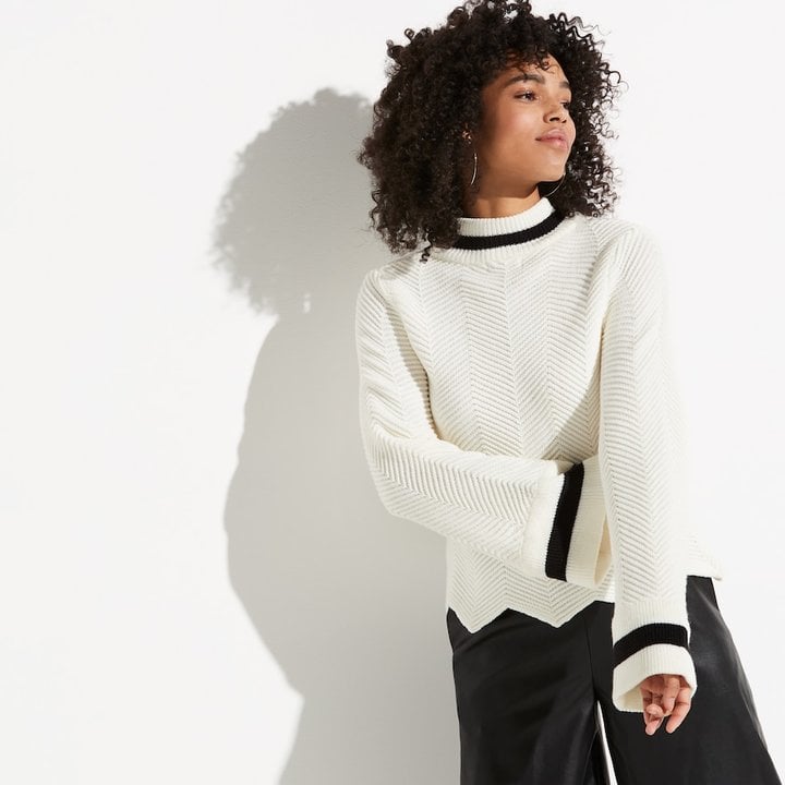 K/lab Mockneck Flare Sleeve Sweater