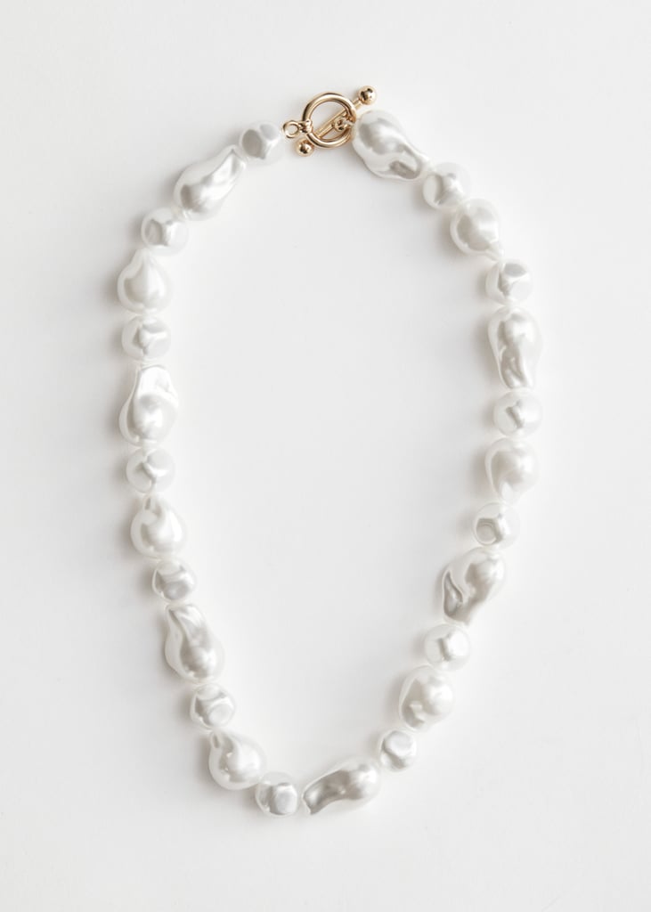 & Other Stories Organic Pearl Bead Necklace