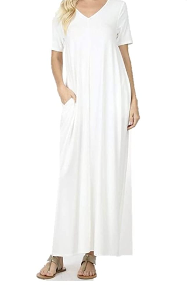 Zenana Casual Relaxed T-Shirt Maxi Dress