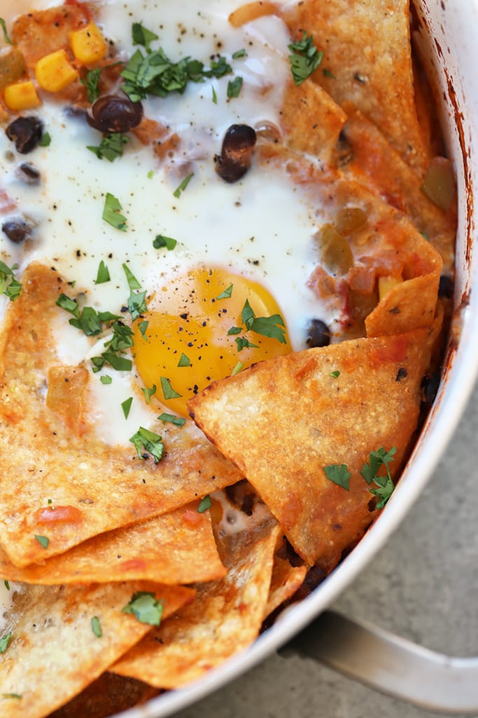 Baked Chilaquiles With Avocado Crema