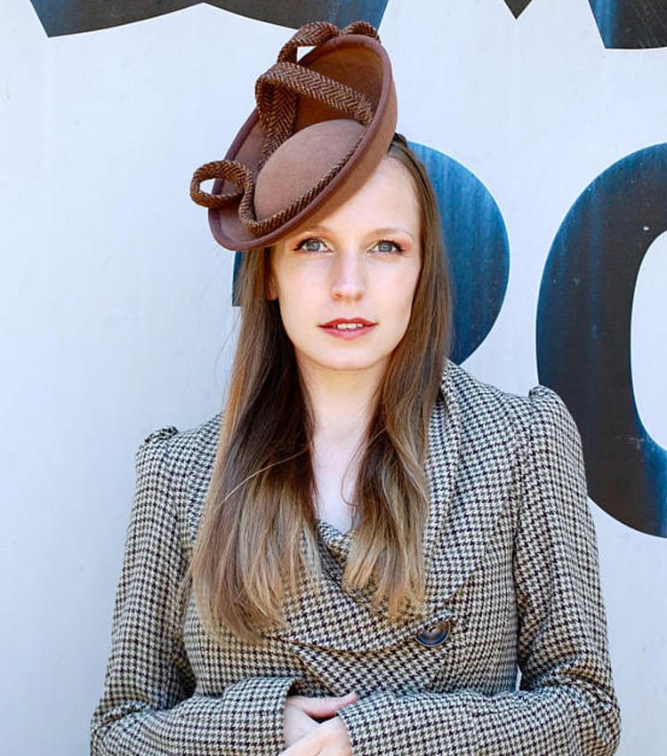 Etsy Brown Harris Tweed Fascinator Hat 
