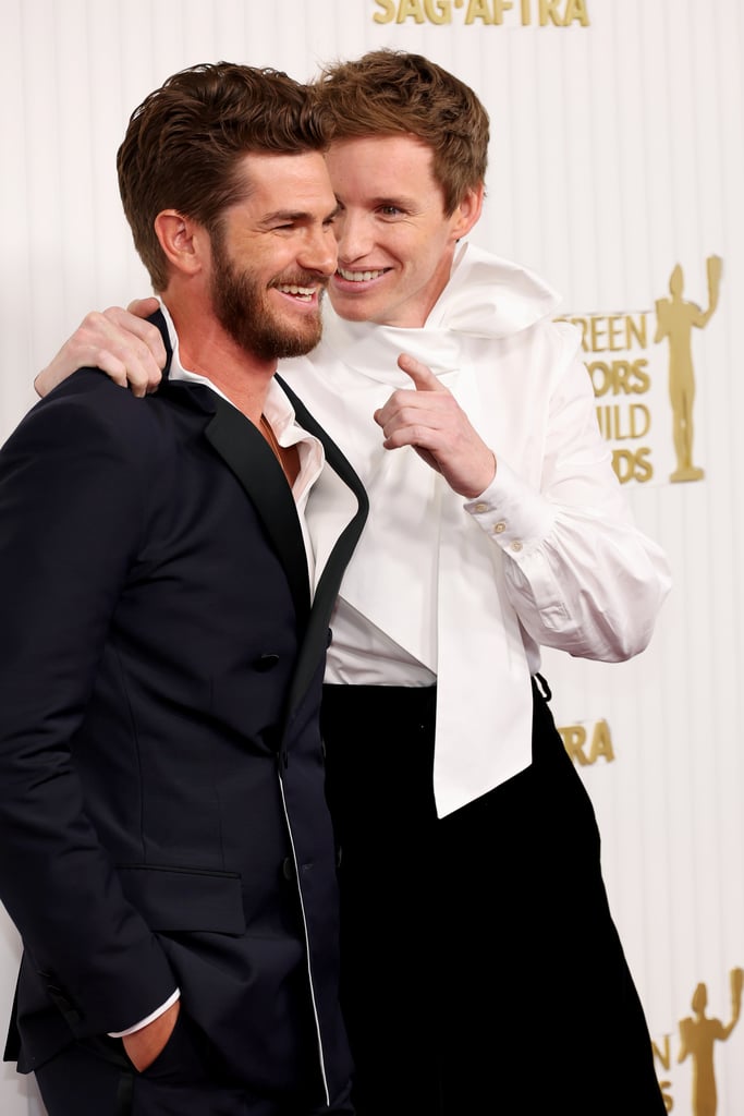 Andrew Garfield And Eddie Redmayne At The 2023 Sag Awards Popsugar Celebrity 