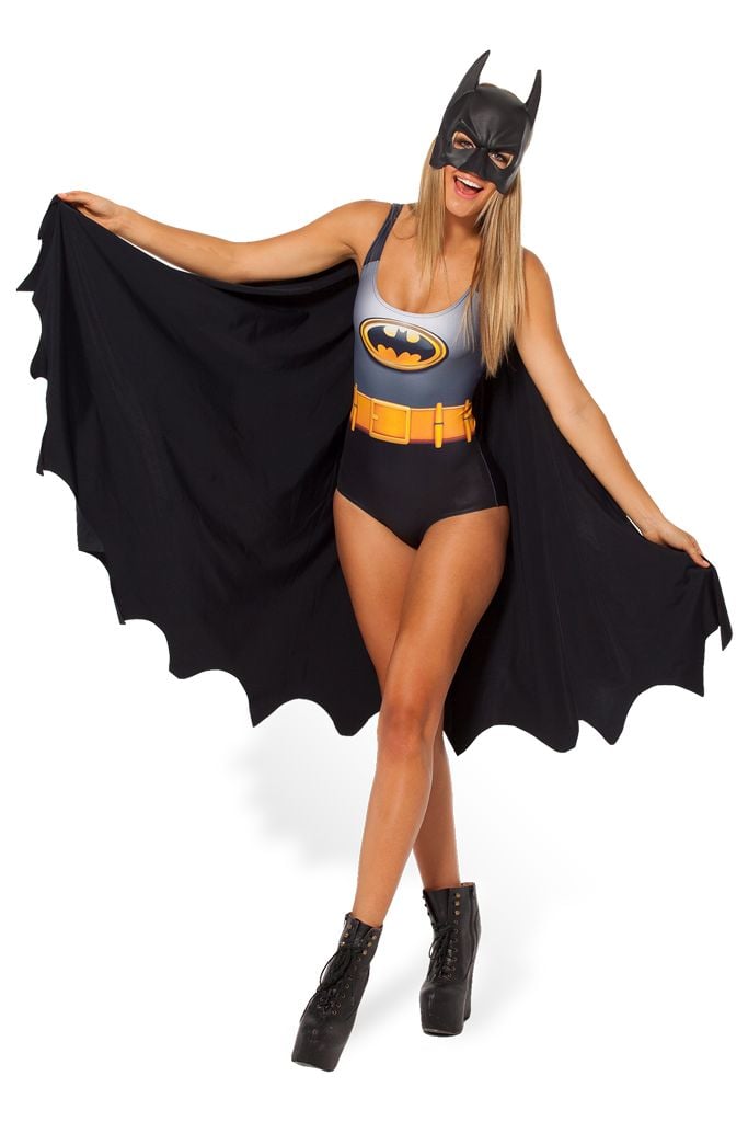 Wear this Batman cape swimsuit ($102) now and save later for Halloween.