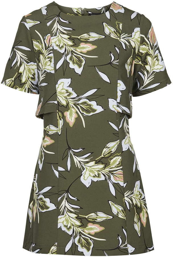 Topshop Leaf Print Overlay Dress ($105)