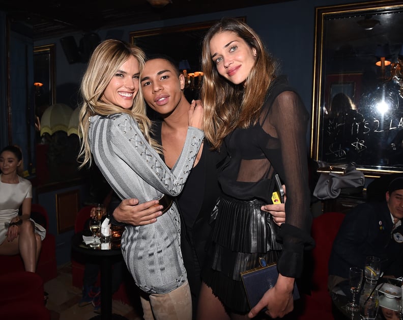 Alessandra Ambrosio With Olivier Rousteing and Ana Beatriz Barros