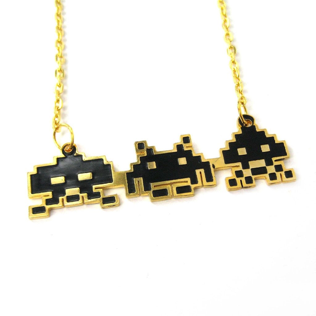 Atari Space Invaders Pendant Necklace ($18)