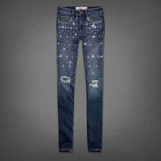 Abercrombie and Fitch Embellished Distressed Skinny Jeans