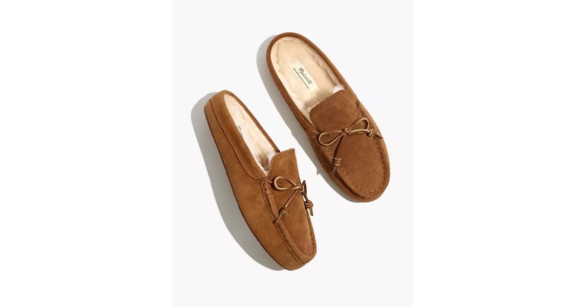 madewell suede moccasin scuff slippers