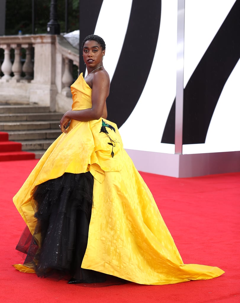 Lashana Lynch's Yellow Dress at the No Time to Die Premiere