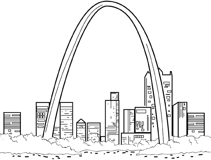 Get the colouring page: Gateway Arch