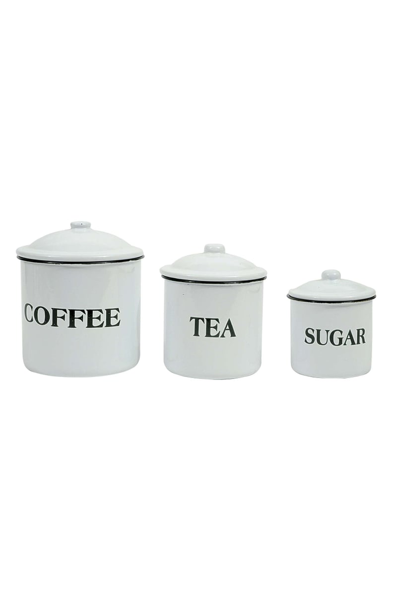Creative Co-op Set of 3 Enamel Containers
