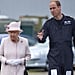 Prince William at Air Base With Queen Elizabeth II
