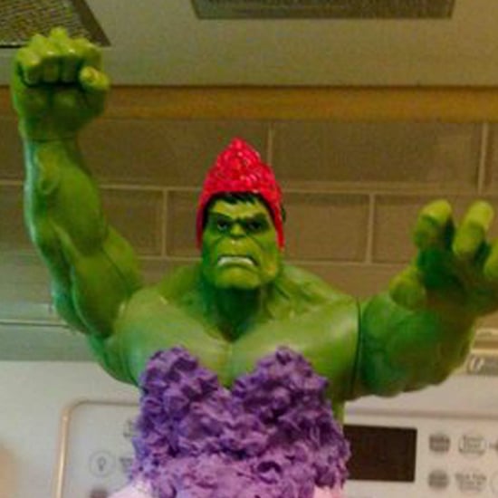 Dad Makes Hulk Princess Cake For Twin Daughters