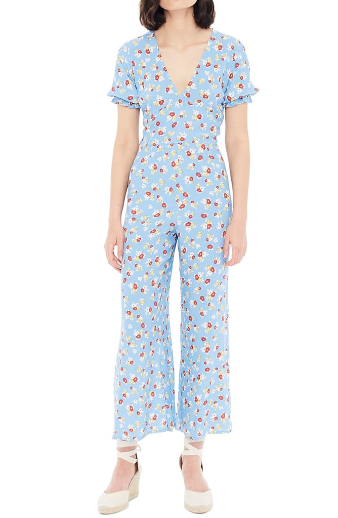 Faithfull the Brand Mallory Jasmine Plunge Jumpsuit | Nordstrom Half ...