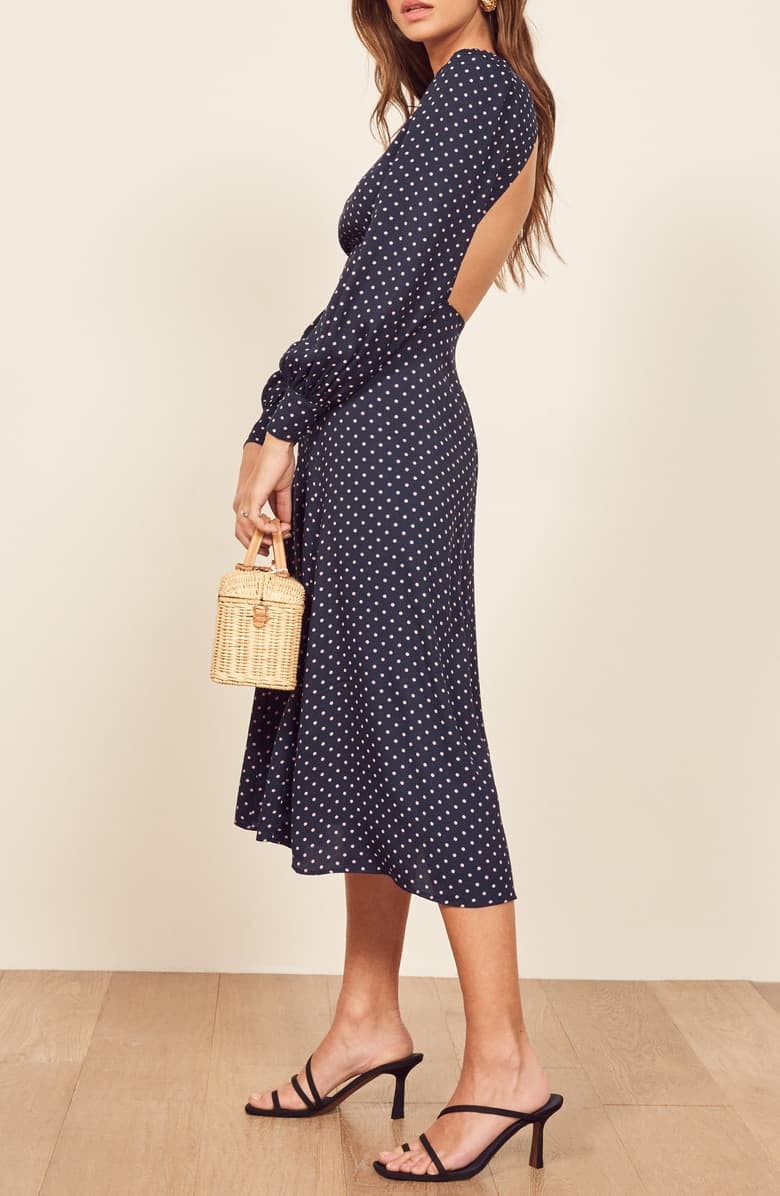 Reformation Abigaile Long Sleeve Dress