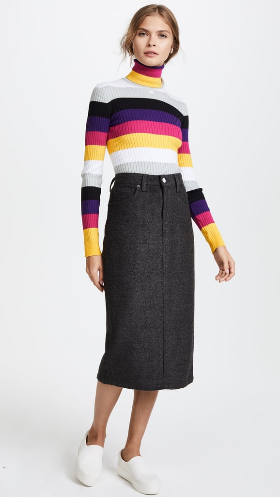 Courreges Striped Turtleneck