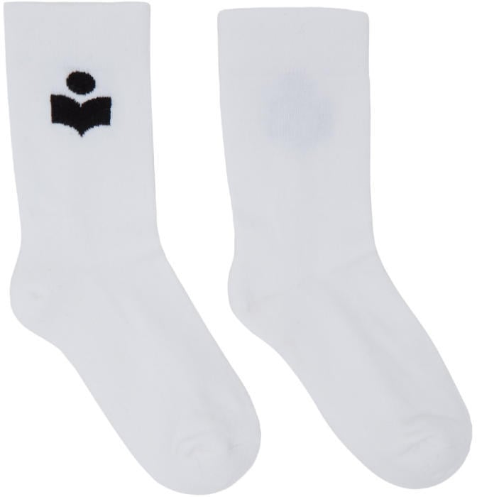 Isabel Marant White Visby Socks
