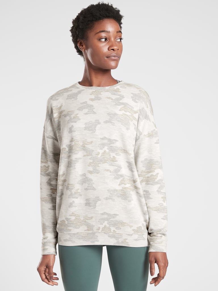 Athleta Pure Luxe Printed Sweatshirt