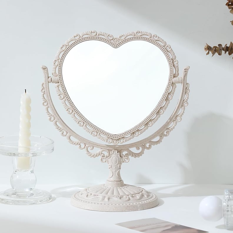 A Vintage Heart Mirror
