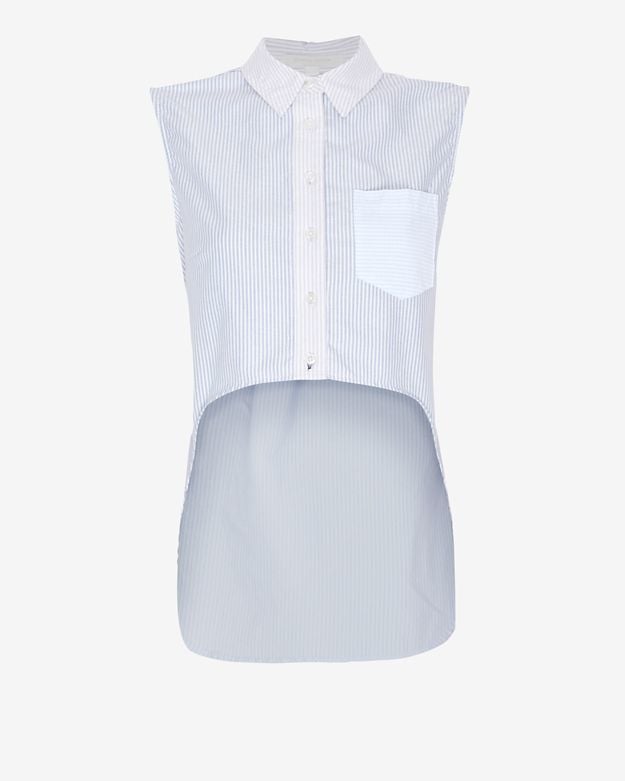 Jonathan Simkhai Exclusive Hi/Lo Sleeveless Oxford Shirt ($215)