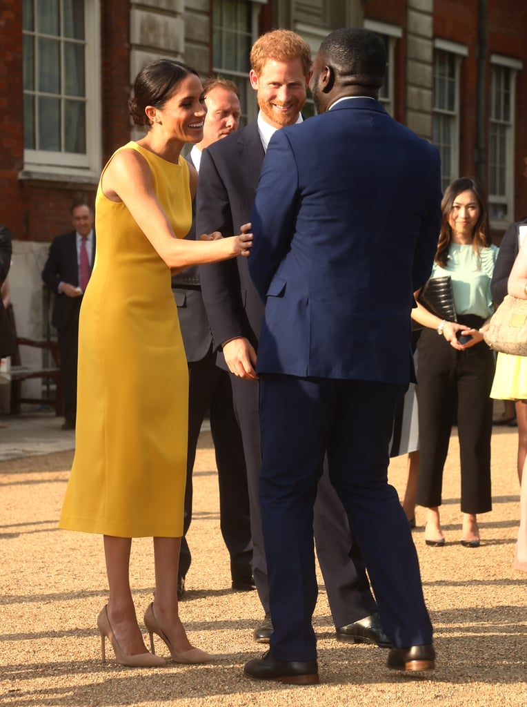 Meghan Markle Yellow Brandon Maxwell Dress