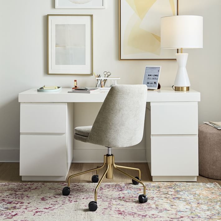 Desk With File Cabinets