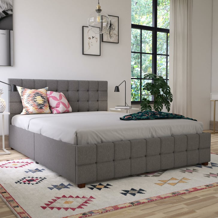Elizabeth upholstered on sale storage platform bed