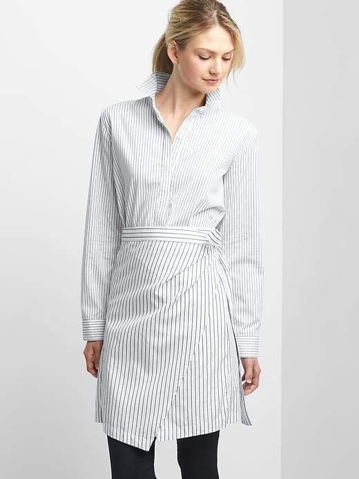 Gap Dobby Wrap-Skirt Shirtdress