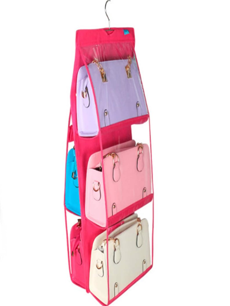 Neon Pink Double Sided Clear Hanger Storage Bag