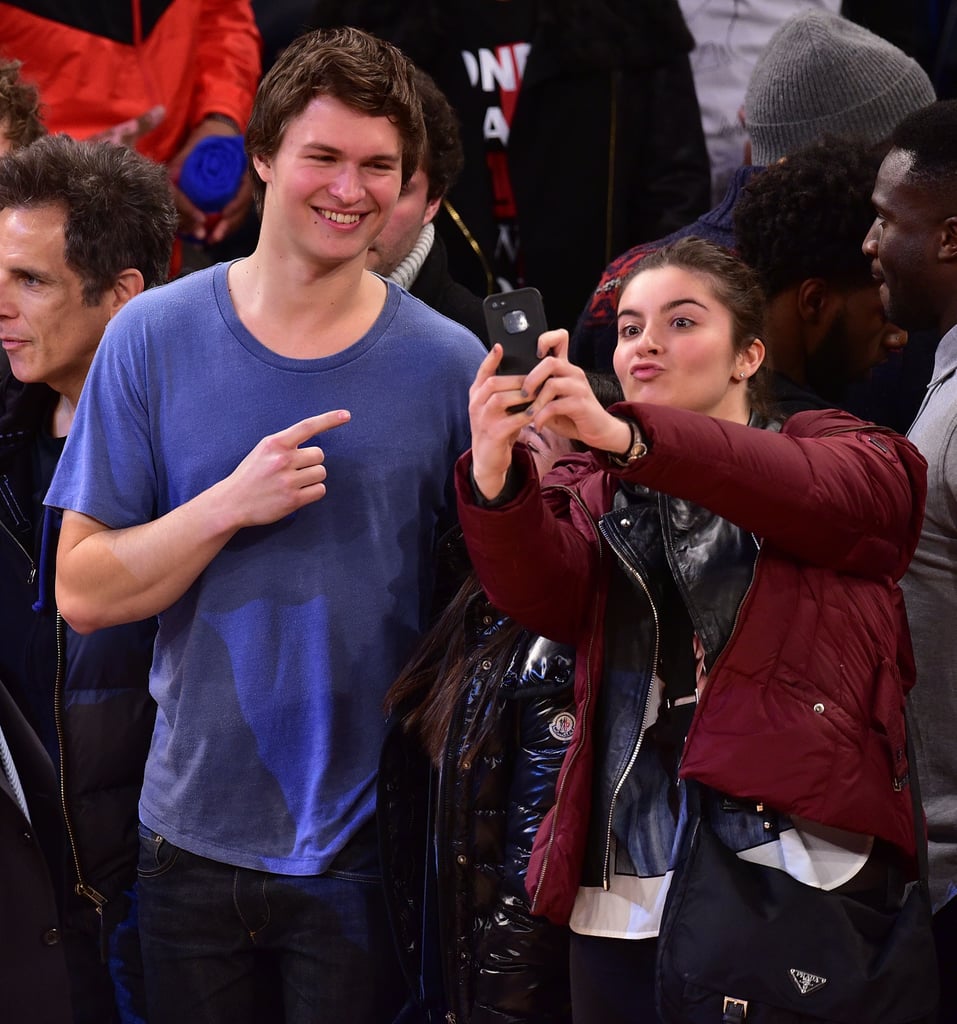 His selfie pose involved pointing in a random direction.