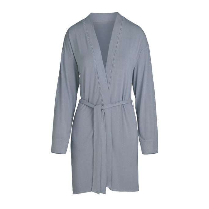 Skims Sleep Robe in Slate | Kim Kardashian Released a Skims Sleepwear ...
