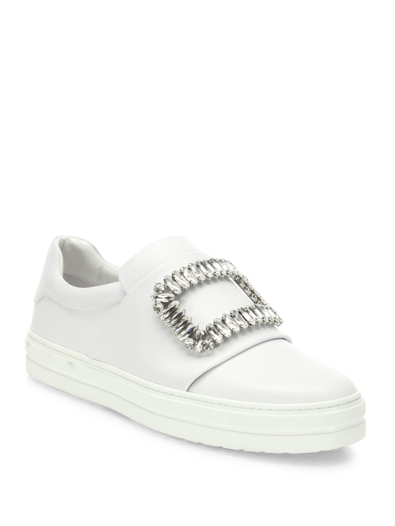 Roger Vivier Sneaky Viv Crystal-Buckle Sneakers