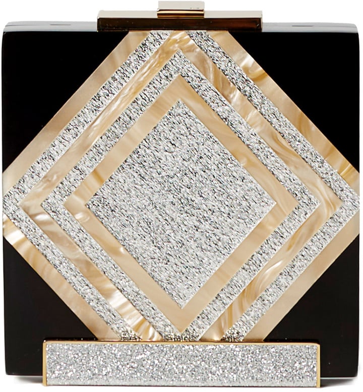 Halston Heritage Handbags Gold Large Box Minaudiere ($65)