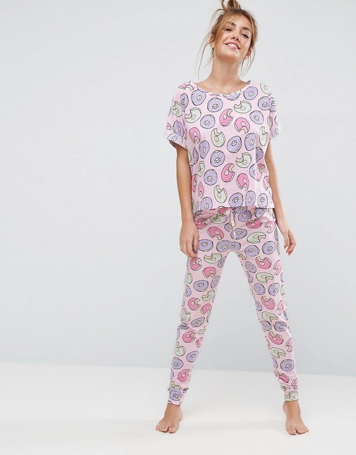 ASOS Doughnut Print Tee & Legging Pajama Set