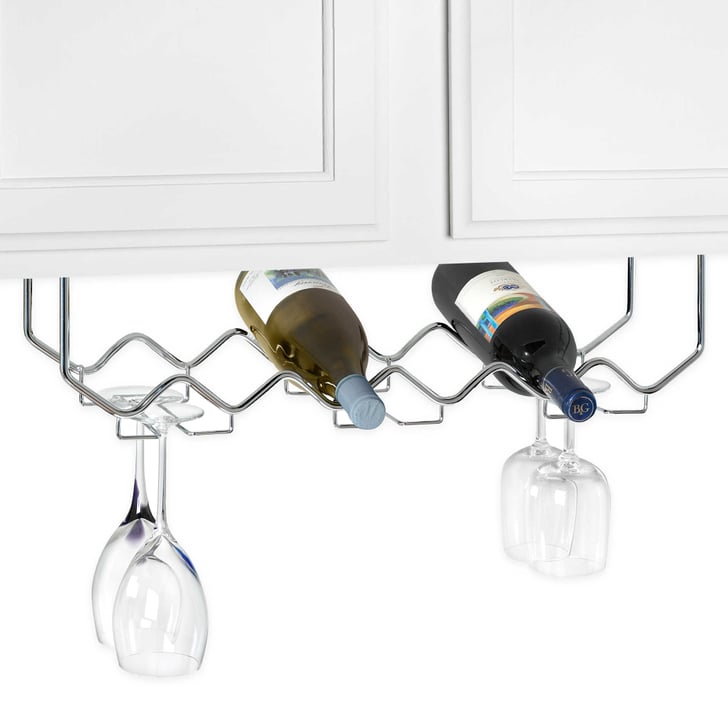 Under Counter Wine Rack With Stemware Holder