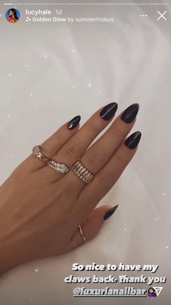 Lucy Hale's Holiday Nail Art Best Celebrity Holiday Nails of 2020