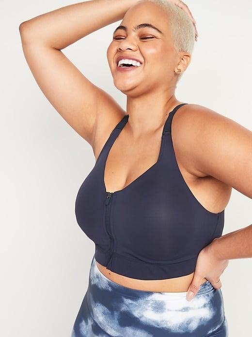 Old Navy High-Support PowerSoft Zip-Front Sports Bra