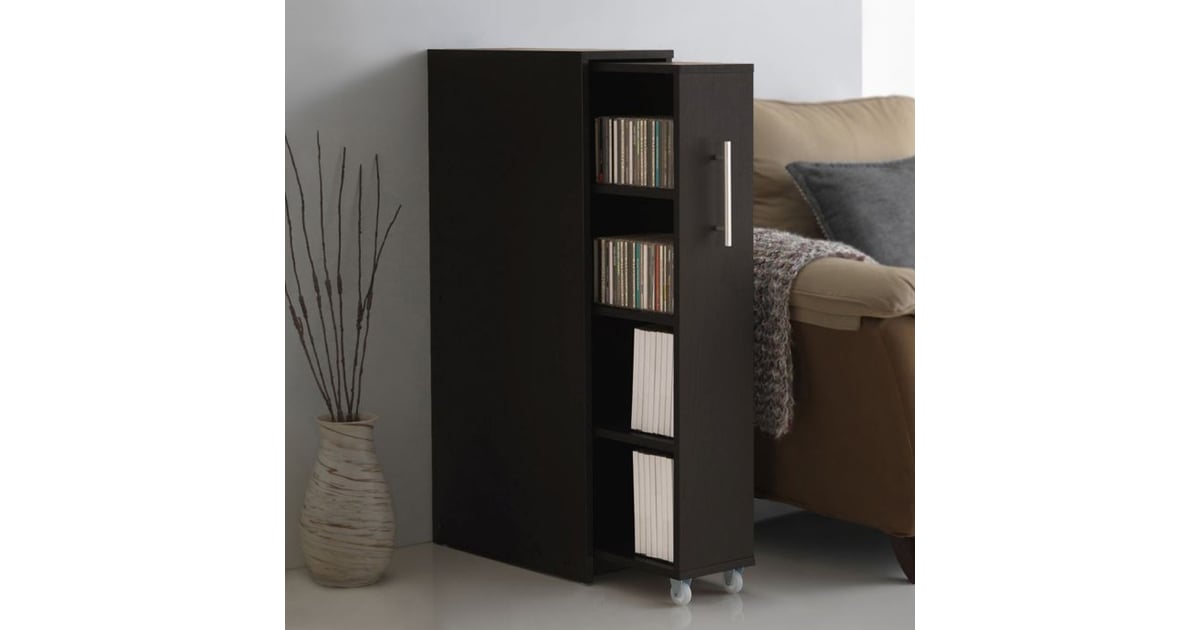 Baxton Studio Lindo Pull-Out Door Bookcase in Dark Brown ...