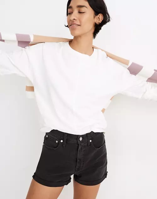 Madewell Women's High-Rise Denim Shorts in Lunar Wash