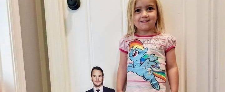 Girls Gets Chris Pratt Cut-Out For Her Birthday