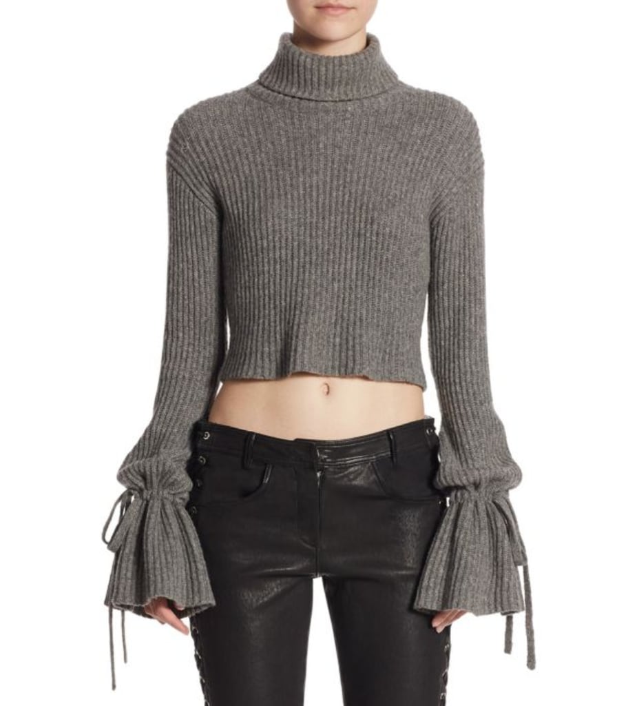 A.L.C. Emilie Turtleneck Knot-Tie-Sleeve Sweater