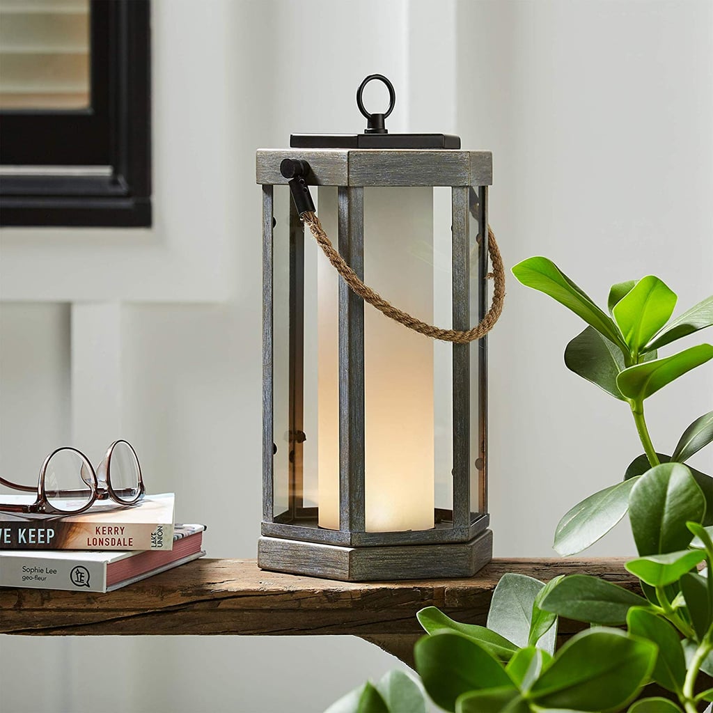 Stone & Beam Rustic Faux Wood Finish Lantern