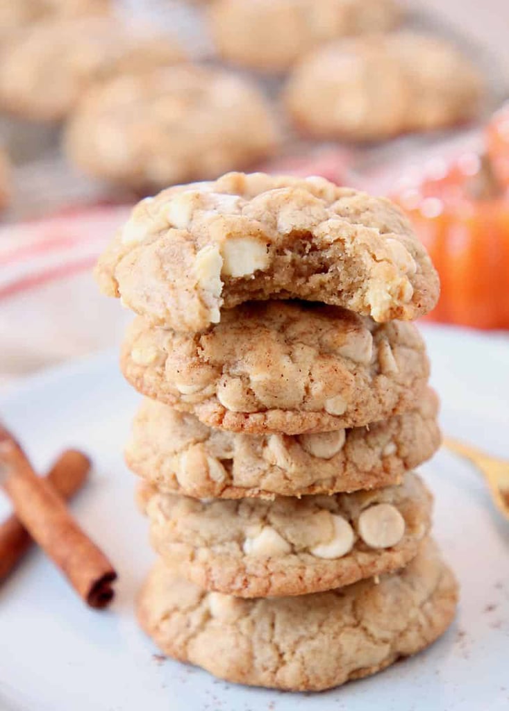 Pumpkin Spice Cookies with White Chocolate Chips