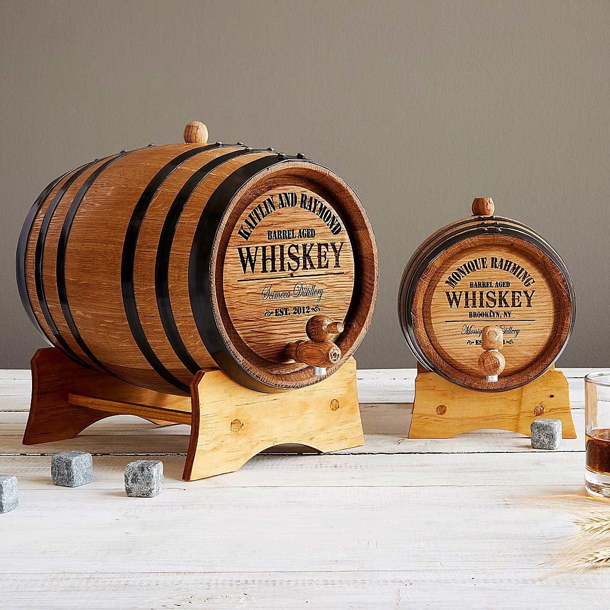 Personalized shop whiskey barrel